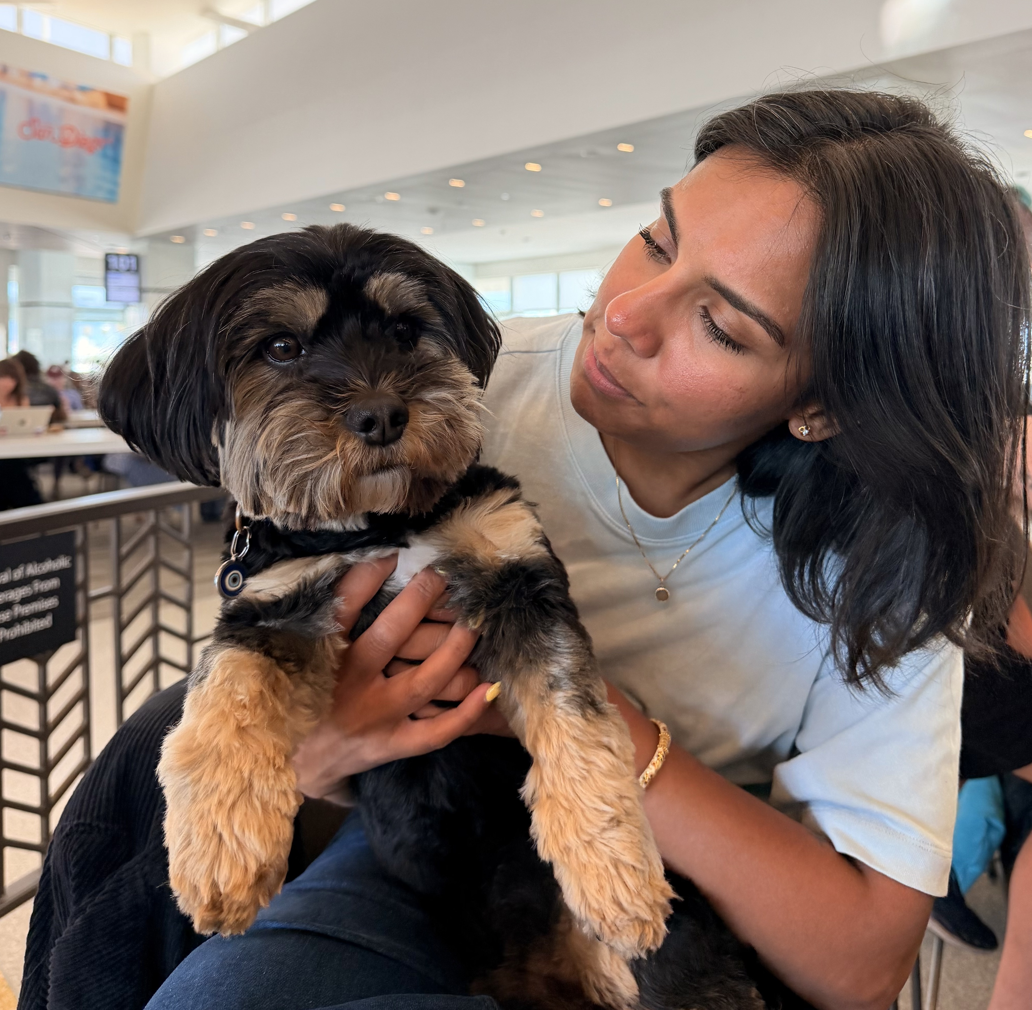 Joyti with her dog Charlie